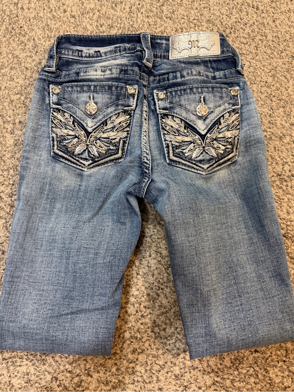 Miss Me Women's Skinny Jeans with Embellished Pockets Size 23 M3080S57